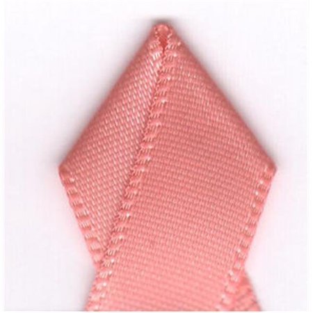 PAPILION Papilion R074400090238100Y .38 in. Double-Face Satin Ribbon 100 Yards - Light Coral R074400090238100Y